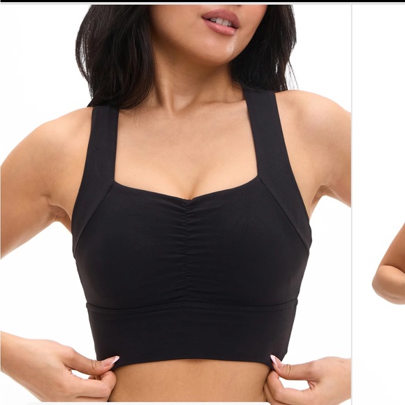 Buffbunny Collection Other - BuffBunny Bloom Black Strappy Sports Bra XXXLARGE